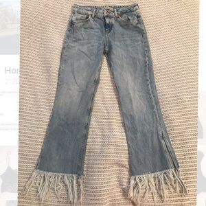 Fringe Zara jeans light wash